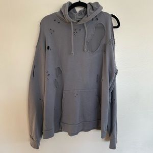 TOPSHOP Distressed Hoodie